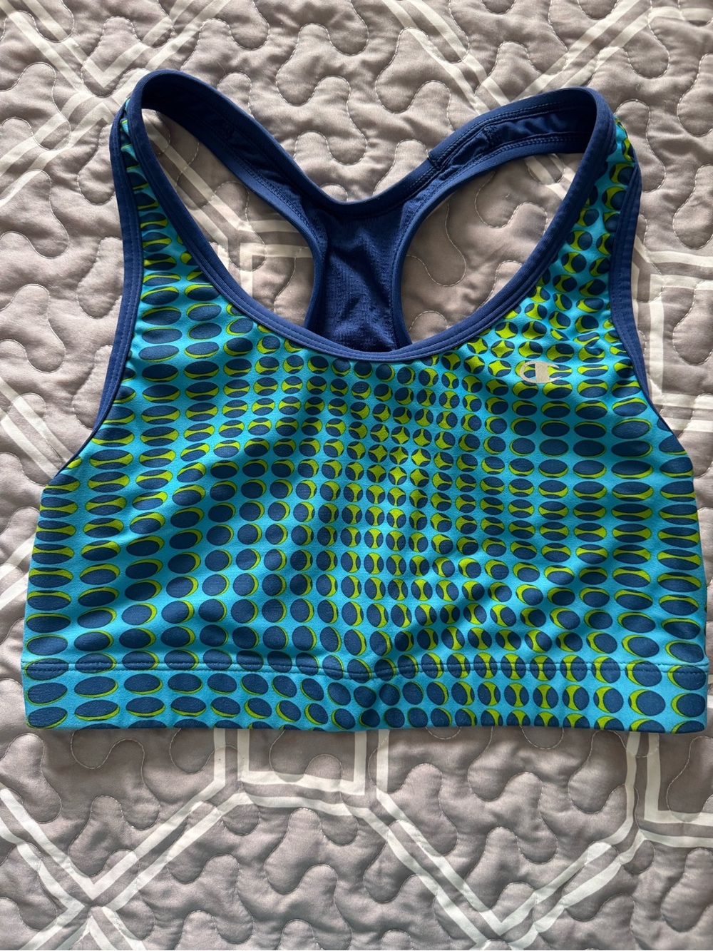 Champion Blue & Green Racerback Sports Bra